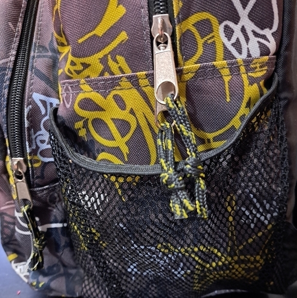 Men's Graffitti Covered Canvas Back Pack - Picture 5 of 9